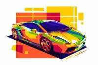 Art cars. Lamborghini Huracan A4