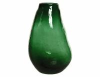 Стеклянная ваза органико верде, ручной работы, зелёная, 22 см, Kaemingk (Decoris)