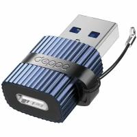 Адаптер Deppa OTG Type-C - USB 3.0, синий