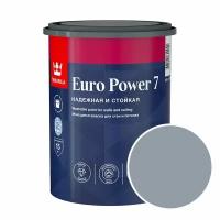 Краска моющаяся Tikkurila Euro Power 7 RAL 7001 (Серебристо-серый - Silver grey) 0,9 л