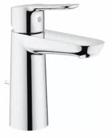 Смеситель для умывальника Grohe BauEdge, арт. 23758000Gr, неповоротный излив, с донным клапаном, m-size