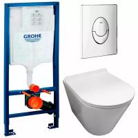 Инсталляция Grohe Rapid SL 38721001 + унитаз Fubini FB004 безободковый с сиденьем