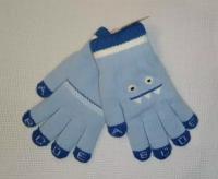 Перчатки детские голубые, 4-6 лет