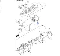 Уплотнение муфты редуктора для лодочных моторов Suzuki DF4-DF6/DT4/DT5 (09280-49002-000)