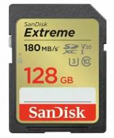 Карта памяти SanDisk Extreme 128GB 180MB/s Class 10 UHS-I U3 (SDSDXVA-128G-GNCIN)