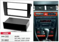 Переходная рамка 1-DIN монтажная рамка для а/м AUDI A6 (4B) 2001-04, Allroad 2000-06 (с карманом) CARAV 11-002