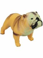Фигурка животного Бульдог, большая коллекционная декоративная игрушка из серии Дикие животные для детей