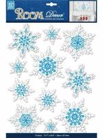 Новогодняя наклейка объемная "Искрящиеся снежинки" PSX 7503