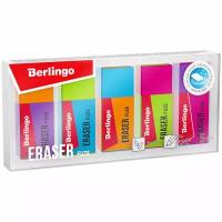 Ластик Berlingo Fuze, 5шт, прямоугольные, 50*20*11мм, пластиковая коробка