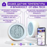 Датчик температуры и влажности умный комнатный гигрометр-термометр с экраном для Алисы от Tuya с Zigbee