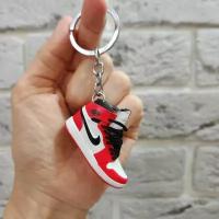 Брелок-игрушка Nike Air Jordan 1 для ключей, сумки, рюкзака (Бело-красный)