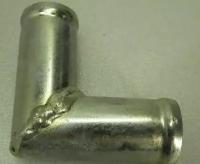 Трубка соединитель для патрубков уголок 90.20x20 L= 45x45 (металл) CARUM 90-20x20