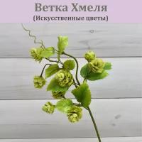 Ветка Хмеля искусственного / Растение для декора / Реалистичный искусственный цветок