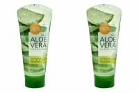 Welcos Kwailnara Гель для тела увлажняющий успокаивающий Aloe vera Moisture Real Soothing Gel, 150 мл, 2 шт