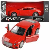 Машинка металлическая Uni-Fortune RMZ City серия 1:32 The Bentley Continental GT 2018, цвет красный, двери открываются