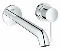 Смеситель для раковины Grohe Essence+ на 2 отверстия (вынос 230 мм), внешняя часть, хром (19967001)