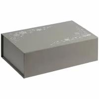 Коробка Frosto, S, серая, 27х18,5х8,5 см; внутренние размеры: 26,5х18х8 см, переплетный картон