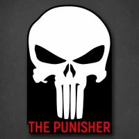 Наклейка на авто "Череп The Punisher" 15x24 см