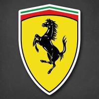 Наклейка на авто "Ferrari logo - Феррари" 16x24 см