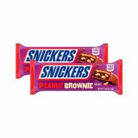 Шоколадный батончик Snickers Peanut Brownie с арахисом и брауни (США), 34 г (2 шт)