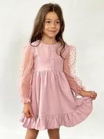 Платье Бушон, размер 104-110, розовый