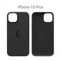 Силиконовый чехол COMMO Shield Case для iPhone 15 Plus, с поддержкой беспроводной зарядки, Black