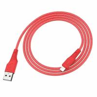 USB кабель HOCO X58 Airy Lightning 8-pin 2.4А силикон 1м (красный)