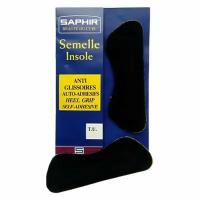 Пяткоудерживатели стандарт из натуральной замши SAPHIR Semelle Insolle, Anti-Glissoires Auto-Adhesifs. (Чёрный)