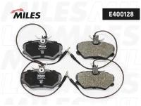 MILES E400128 Колодки тормозные передние (с датчиком + болты) (Смесь Low-Metallic) PEUGEOT 306 93-01/405 92-96/IKCO SAMAND (TRW GDB1039) E400128