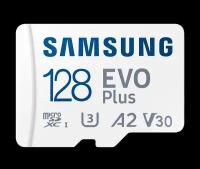 Samsung Карта памяти Samsung Evo Plus MB-MC128KA MicroSD XC 128 ГБ class 30 (с адаптером)