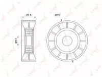 Ролик натяжной навесного оборудования LYNXauto PB-5342