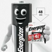 Батарейки щелочные (алкалиновые) Energizer Max, тип AАA, 1.5V, 48шт (Мизинчиковые)