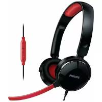 Наушники с микрофоном PHILIPS SHG7210 черный-красный