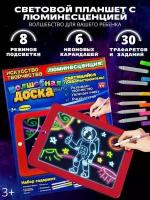 Планшет для рисования Magic Pad/DT-235/Светодиодный планшет/для рисования развития и творчества /Воплощает в жизнь любые идеи и фантазии