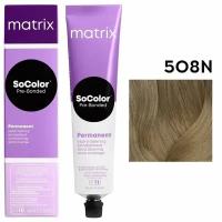 Matrix SoColor Pre-bonded стойкая крем-краска для седых волос Extra coverage, 508N светлый блондин, 90 мл