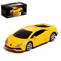 Машина металлическая LAMBORGHINI HURACAN LP610 4, 1:64, цвет жёлтый