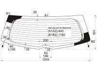 XYG KE130STWRWHX KE130STWRWHX XYG Стекло заднее с обогревом TOYOTA COROLLA FIELDER 5D WGN E14 06-12