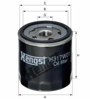 Фильтр масляный Hengst H317W01 (W712/95)