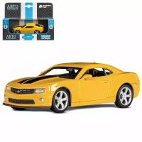 Машина металлическая Chevrolet Camaro SS, 1:43, открываются двери, инерция, цвет жёлтый