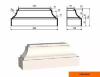 База к фасадной пилястре из пенополистирола с покрытием LEPNINAPLAST-FASAD (Лепнинапласт-фасад) ПЛВ-200/6
