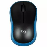 Компьютерная мышь Logitech M186 черный/синий (910-004132)