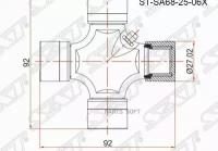 STSA682506X SAT Крестовина карданного вала MAZDA BT50 06-/FORD RANGER II 06-11/NISSAN PATHFINDER R51 04-12