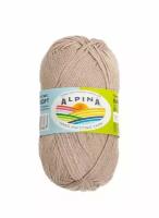 Пряжа ALPINA "BABY SUPER SOFT" 50% хлопок, 50% бамбук 2 шт. х 50 г 150 м 10 м №09 какао