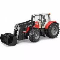 Масштабная модель Bruder RUDER 03-047 Трактор Massey Ferguson 7600 с погрузчиком