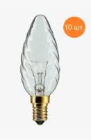 Лампочки General Electric CLASSIC, "свеча витая", Теплый белый свет, E14, 40 Вт, Накаливания, 10 шт