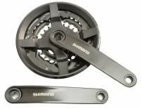 Shimano, Система FC-TY301 48-38-28T 175мм, черный, квадрат