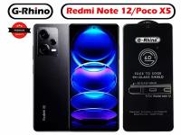 Защитное стекло G-Rhino для Redmi Note 12 5G, Poco X5 Закаленная прозрачная защита 9H на экран для смартфона / Противоударная