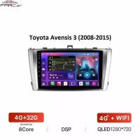 Штатная магнитола FarCar для Toyota Avensis 3 (2008-2015) на Android 10 (4gb/32gb/WiFi/BT/GPS/DSP/QLED/4G)