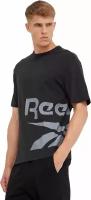 Футболка Reebok унисекс, Размер:XL, Цвет:черный, Модель:GS SIDE VECTOR SS