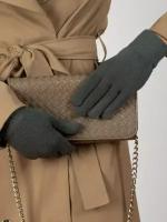 Перчатки женские подростковые вязаные "Виола" цвет серый